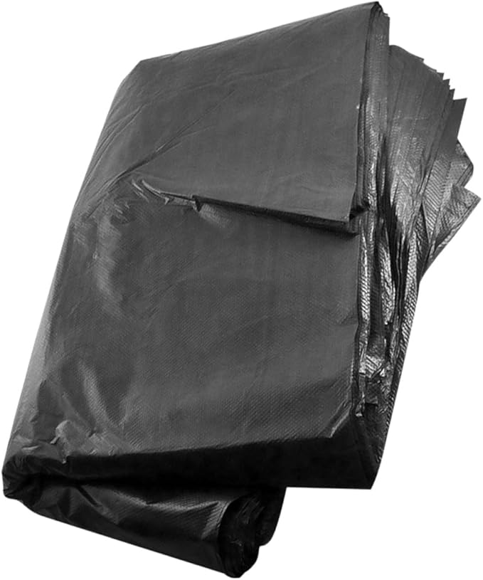Cabilock Large Heavy Duty Garbage Bags for 100l Trash Cans 50pcs Black Extra Large Trash Bags for Kitchen Outdoor Commercial and Property Use