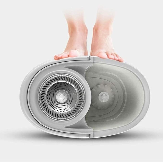 Mop - Rotating Bucket Free Hand Wash Dual-use Automatic Squeeze Water Lazy Home(E)
