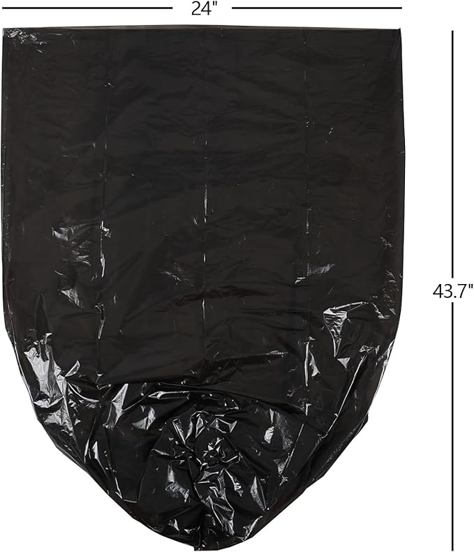 18 Gallons Large Garbage Bags Black Kitchen Trash Bags 100 Counts/1 Roll