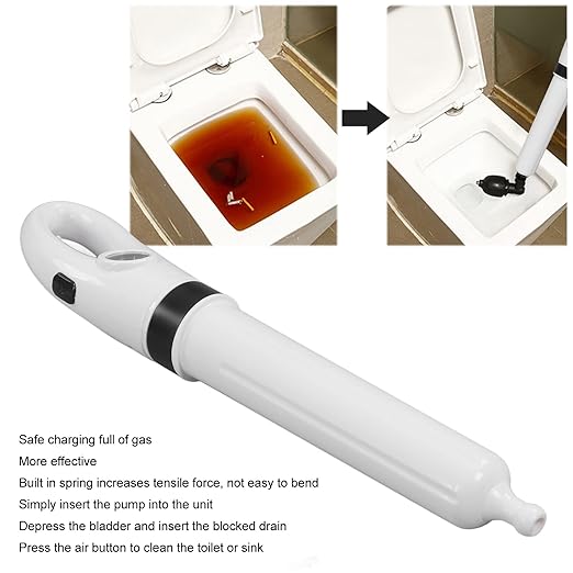 High Pressure Pneumatic Drain Unblocker Manual Cleaner for Toilets and Sinks – Effective and Efficient Dredging Equipment Suitable for Various Pipelines