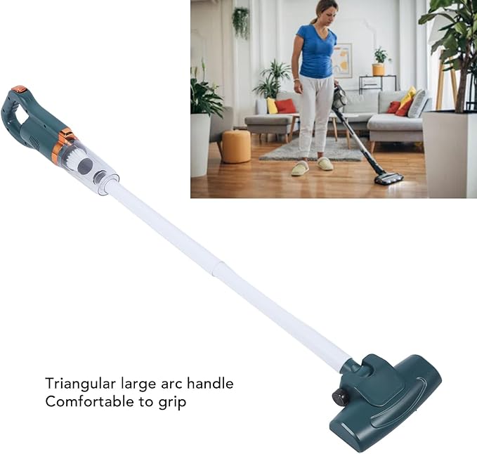 Cordless Stick Vacuum Cleaner 600ml Dust Cup Cordless Stick Vacuum for Sofa (Green)