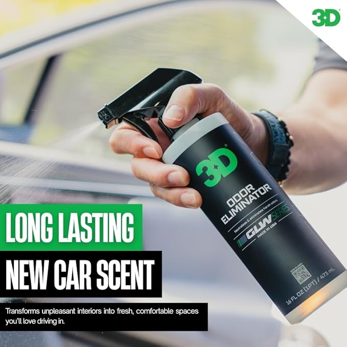 3D Odor Eliminator GLW Series | Ultra Powerful Air Freshener | Long Lasting Odor Relief | Neutralizes Unwanted Smells | Fresh Scent | DIY Car Detailing (64 Oz) (64 Oz)