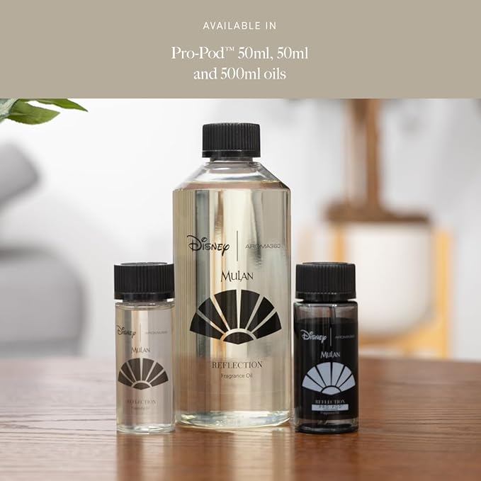 Aroma360 | Disney Reflection Fragrance Oil Blend | Disney Princess Mulan | Luxury Essential Diffuser Oil | Aromatherapy Scent Diffuser Oil | Bergamot Nutmeg and Jasmine 1.7 fl oz 50mL