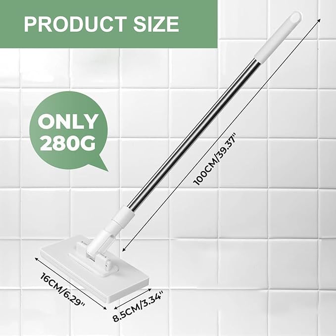 Reusable Microfiber Mop with 10Washable Pads 39-Inch Adjustable Floor Cleaner with Secure Head for Multi-Surface Wet and Dry Use
