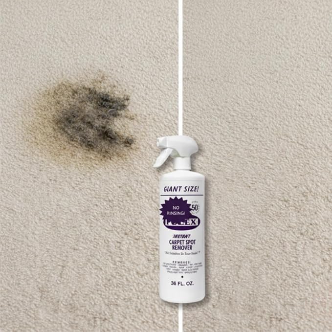 Quality Instant Carpet Spot Remover 36 fl oz. Powerful Carpet Cleaner for Pet Stains Grease Red Wine Coffee &amp More Water-Based Non-Toxic No Rinsing Required