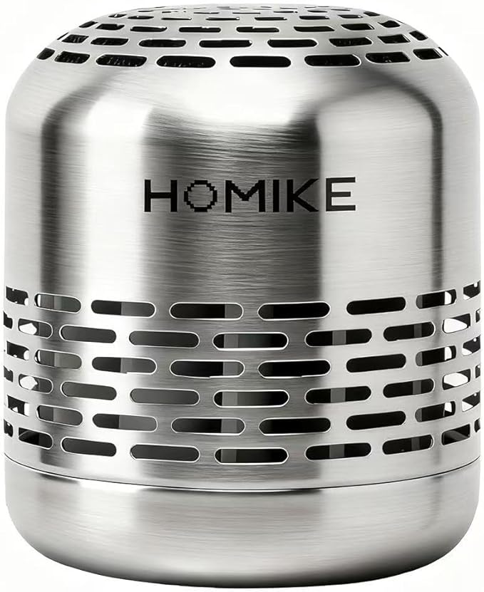 HOMIKE Refrigerator Deodorizer Odor EliminatorLast up to 10 Years for CarClosetShoes CabinetFridge and FreezerOutperforms Baking Soda and Activated Carbon(Stainless Steel)