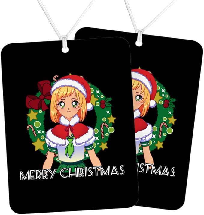 Anime Christmas Car Freshener Set of 6 - Kawaii Car Air Freshener - Trendy Air Freshener for Car