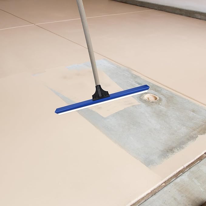 23.6in/60cm Epoxy Squeegee with 0.16in/0.4cm Notched Teeth Floor Squeegee for Self Leveling Cement Urethane Epoxy Floor Tool for Garage Driveway Wall Applications