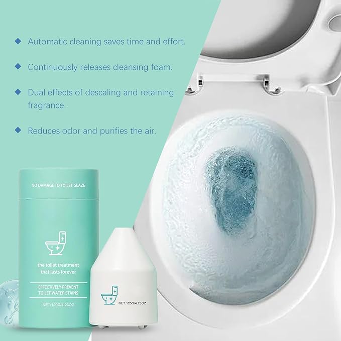 Toilet Cleaner Automatic Toilet Cleaner for Continuous Cleaning Long-Lasting No-Scrub Action – Helps Reduce Hard Water Stains &amp Odor in the Bowl