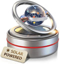 Solar Dashboard Spinner Sun Powered Kinetic Car Decoration Diffuser Space Theme Automotive Accessories Spring Birthday Gift Exchange Fragrance &amp Aroma Cores Sold Separately (Solarium Silver)