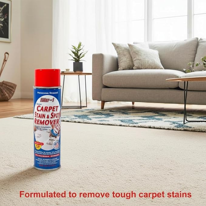 Carpet Spot Remover Stain and Red Wine Remover and Spot Treatment for Oil Grease Urine Cleaning Performance for Rugs Upholstery Fabrics. 18 Fl oz Pack of 1 (72 Fl Oz (Pack of 4))