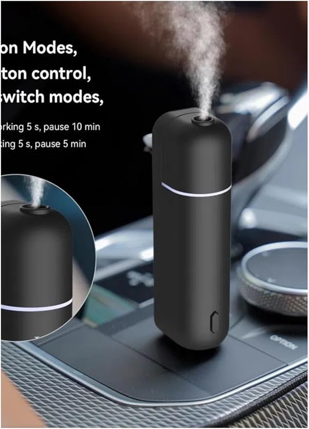 Portable Electric Car Air Freshener Vent Clip - Cordless Aroma Diffuser with 6 Essential Oil Scents(1White 6 perfume)