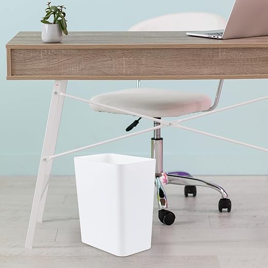 4.5 Gallon Plastic Waste Basket Small Deskside Wastebasket Trash Can for Office Bathroom Bedroom Kitchen 3 Packs