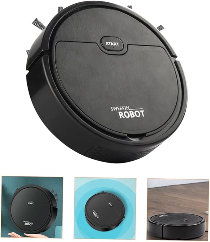 TIDTALEO Electric Floor Sweeping Compact Design for Spaces Cleaning Dual-Sided Extended Brush Efficient Household Mopping and Vacuuming
