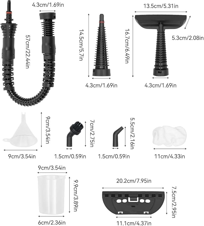 Portable High Pressure Handheld Steamer Cleaner Multi Purpose Steam Cleaning Machine with Full Accessories for Floors Windows Cars Upholstery Grout and Home.