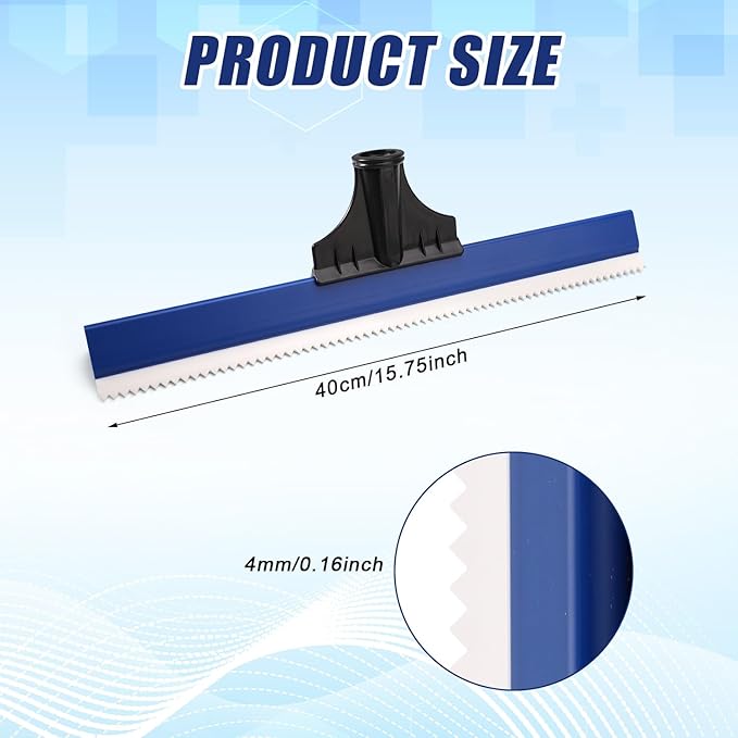 Epoxy Floor Squeegee 16 Inch Epoxy Squeegee with 0.16 Inch Teeth Notched for Self Leveling Cement Urethane Trowel Spreader Floor Tools for Professionals Beginners