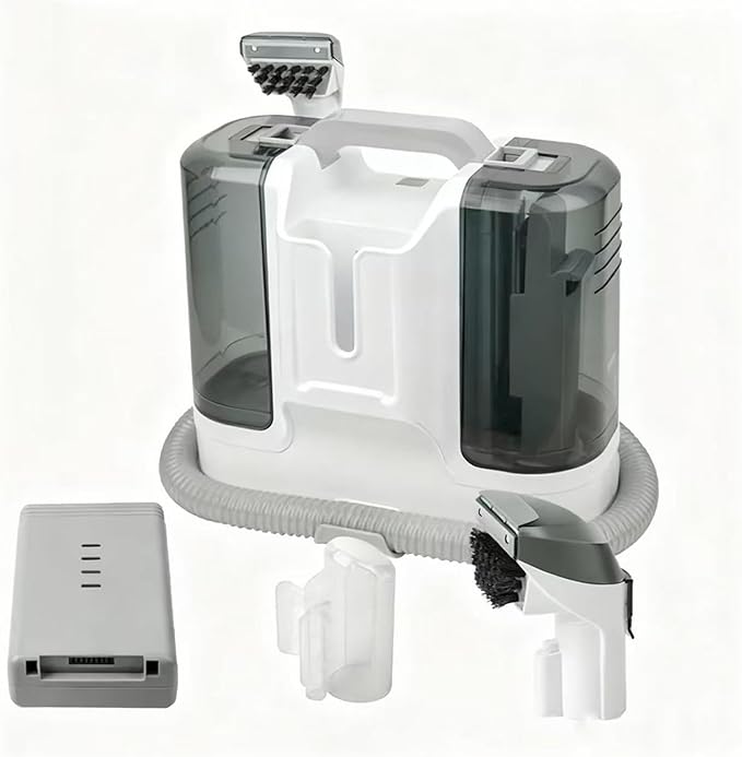 Portable Carpet &amp Upholstery Cleaner Machine with Pet Mess Tool Stain &amp Odor Remover Perfect for Car Interiors
