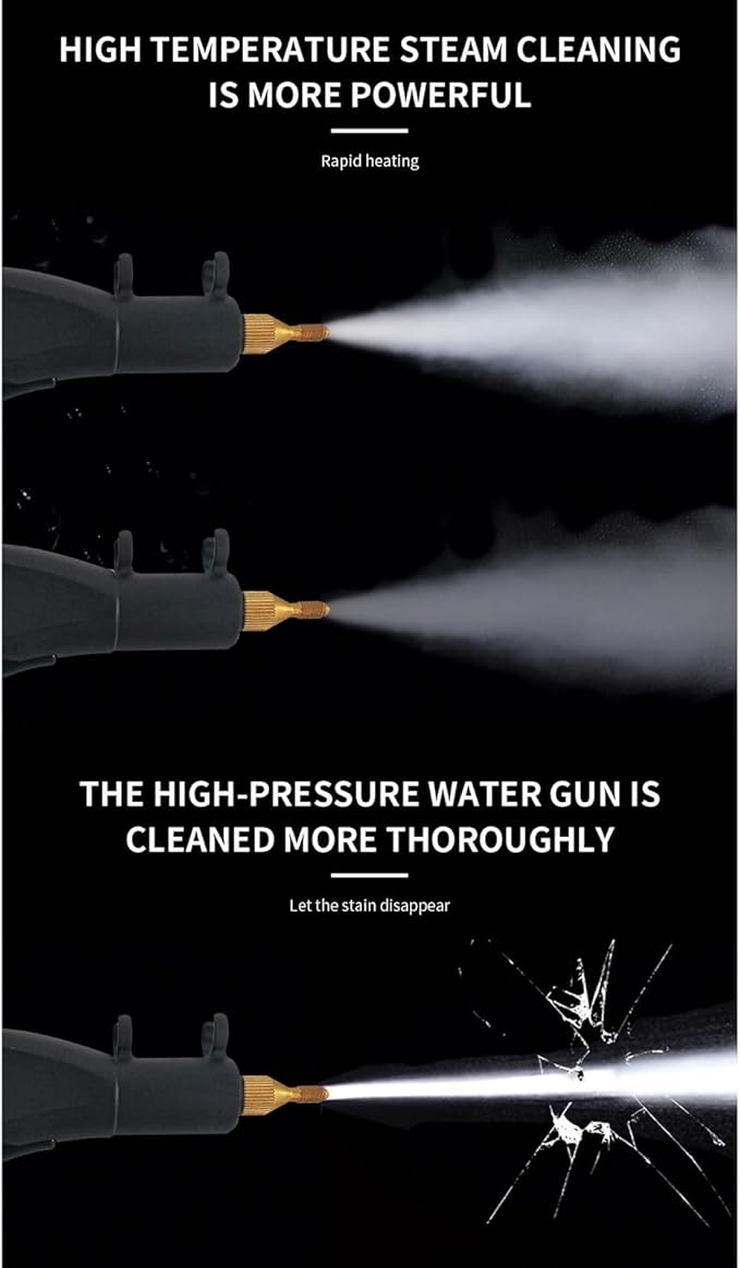 High Pressure Steam Cleaner 2000W 4Bar Portable Steam Cleaning Machine Household Handheld Steam Cleaner for Kitchen Bathroom Upholstery Grout (2000w 110V)