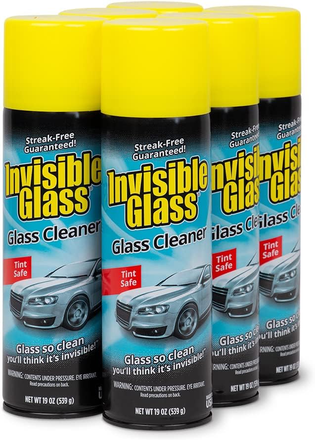 Invisible Glass 91164-6PK 19-Ounce Cleaner Pack of 6 &amp 95164 Reach and Clean Tool Wet-Dry Pro Window and Windshield Wand Glass Cleaning Tool