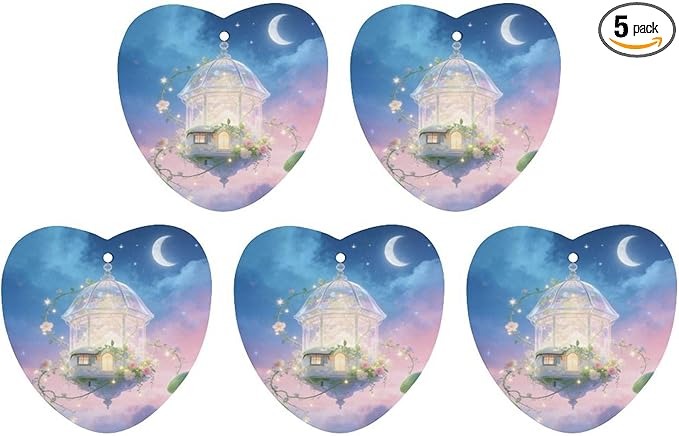 5PCS Car Air Freshener Hanging Personalized Double Sided Starry Vines Car Fresheners Long Lasting New Cars Scents Cute Automotive Freshies for Closets Drawers (tea)