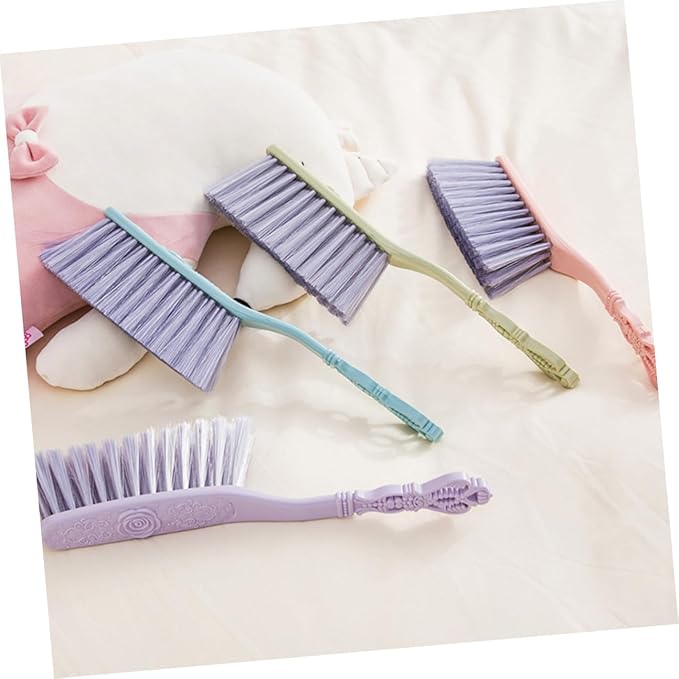 6pcs Hollow Handle Cleaning Brush Set Thickened Dusting and Sofa Cleaning Brushes for Household Bed and Furniture Multi-Color Blue Green Pink Sturdy Dust Remover Tools for Home