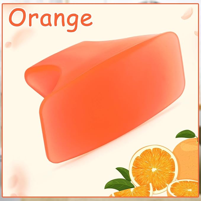 LemonRoad 12 Pack Toilet Bowl Deodorizer Rim Hanger Air Freshener Fruity Scent Toilet Bowl Fresheners for Bathroom Car Wardrobe (Orange)