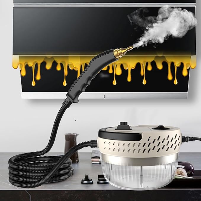 2500W Handheld Steam Cleaner Large Capacity 1400Ml Steam Cleaner High Pressure Steam Cleaner Car Portable Steam Machine Suitable for Cleaning Ovens Furniture Cars