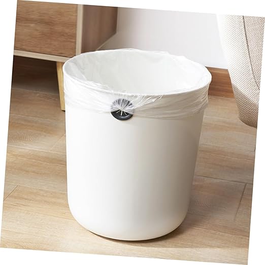 2Pcs Small Plastic Trash Can PP Wastebasket for Bedroom Bathroom Office Open Top Garbage Bin with Wide Mouth Compact Home Recycling Container in White