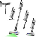 Trucozie Cordless Vacuum Cleaner Self-Standing Lightweight Stick Vacuum with 50 mins Runtime Powerful Suction Anti-Tangle Wireless Vacuum for Home Hardwood Floor Carpet Pet Hair White