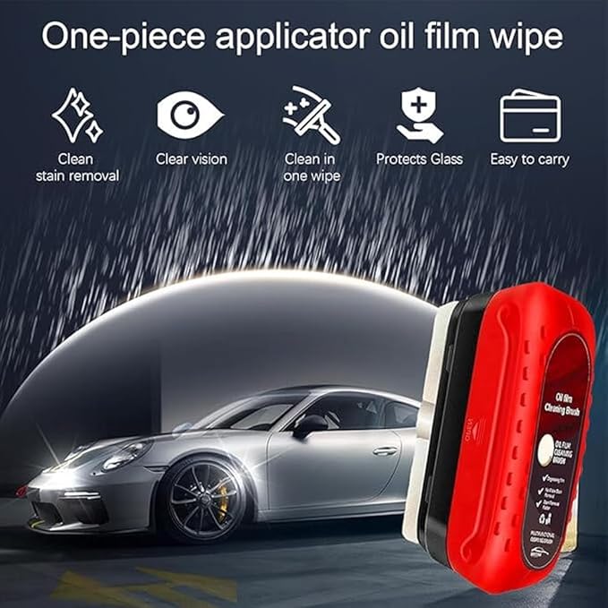 Automotive Oil Film Cleaning Brush 2026 New Glass Cleaning Board Oil Film Remover for Car Window OIL FIlm Brush 2.0 Prevents Rain and Fog CLeaning Glass Brushes (3 OLD 1.0)