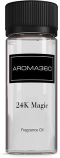 Aroma360-24K Magic Fragrance Oil Blend 50ML | Hotel Inspired Luxury Essential Oil Diffusers | Aromatherapy Scent Diffuser Oil | Citrus Beginning of Bergamot Lemon &amp Lemongrass with Notes of Jasmi
