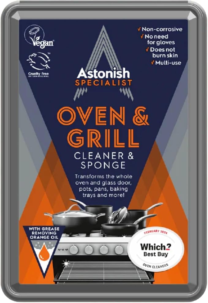 Astonish Heavy Duty Cleaning Pastes Bundle – Oven &amp Cookware Cleaner Specialist Oven &amp Grill Cleaner with Sponge and Original Multi-Surface Cleaning Paste – Powerful Degreaser for Kitchens &