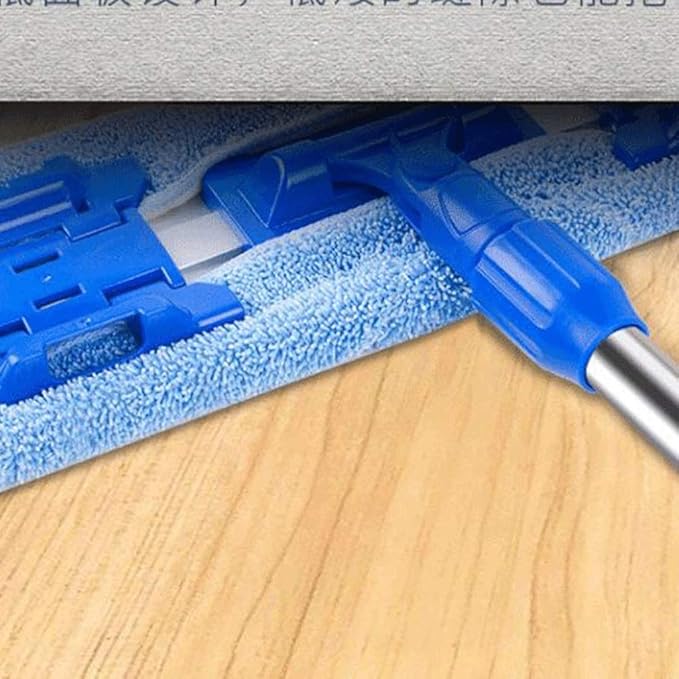MopMicrofiber Hardwood Floor Mop - Stainless Steel Handle with Extension and Reusable Pads for Wet or Dry Cleaning