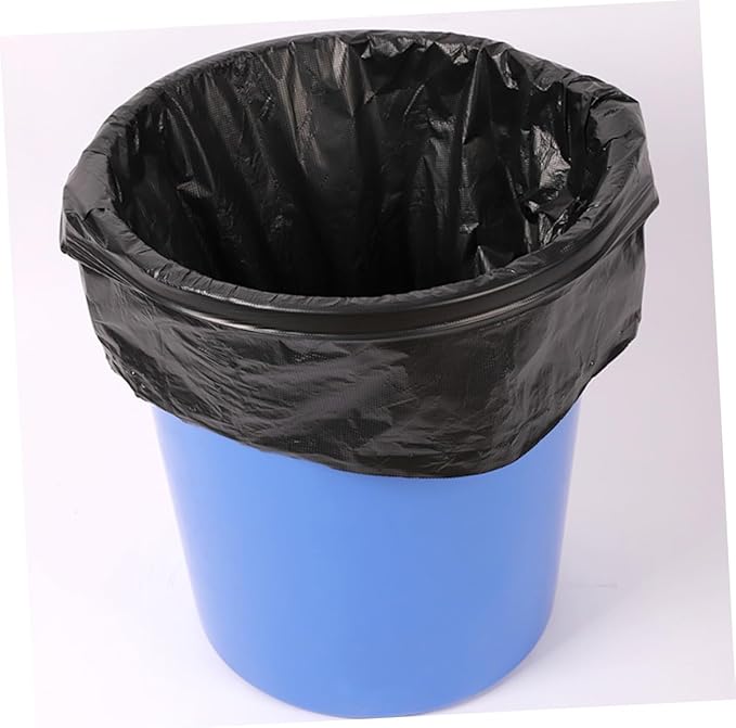 Ciieeo 50pcs Extra Large Heavy Duty Trash Bags 80x100cm Large Garbage Bags for 100l Bins Commercial Contractor Office Use Black