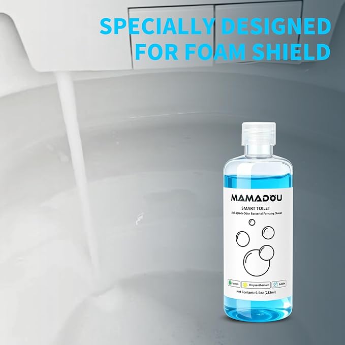 MAMADOU Foaming Shield Smart Toilet Special Foam Agent Cleaning Liquid Splash Control Deodorizing Toilet Cleaner For Fresh Comfortable Bathroom Environment 285ml 2Pack