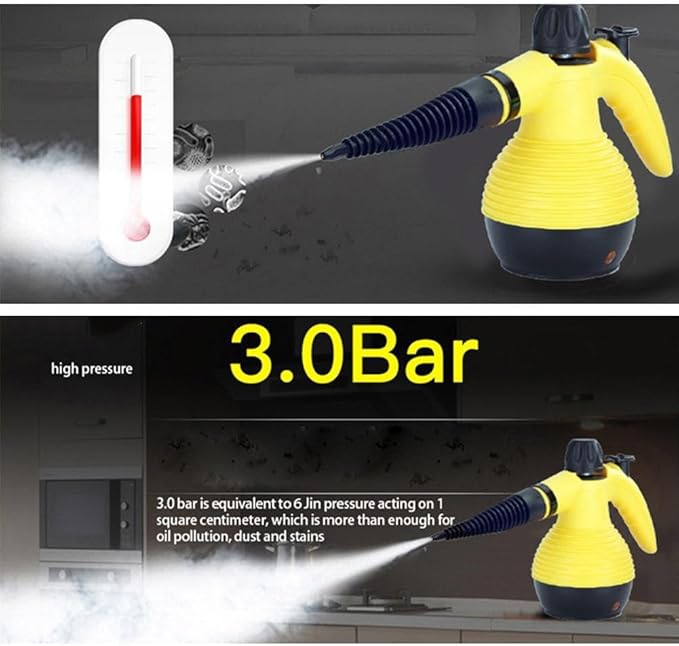 Handheld Steam Cleaner with 9 Accessories High Pressure Portable Steamer for Carpet Floor Sofa Car Seat KitchenCleaning