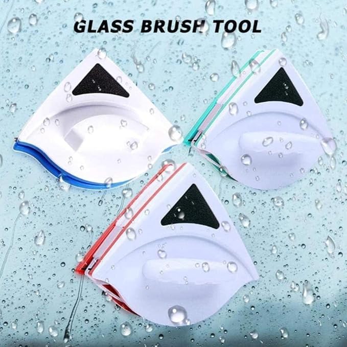 Outside Magnetic Window Cleaner Window Wiper Glass Cleaner Brush Tool Double Side Brush Window Glass Brush for Washing Household Cleaning Tool A 3-10mm