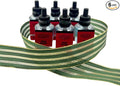 Bath &amp Body Works FRESH BALSAM Wallflowers Home Fragrance Refill Gift Set with 30-Inch Forest Green Ribbon and Metallic Gold Stripes &amp Sheer Accents for Holidays 0.8 fl oz each - Pack of 6