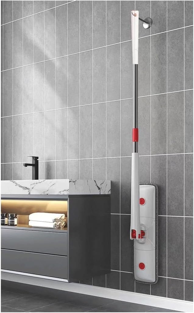 Self-Twisting Horizontal Board No-Hand Wash Mop Household Dust Clean Dry and Wet Wood Floor Absorbent