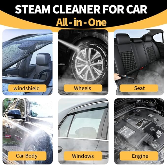 Steam Cleaner 6 Steam Levels 42oz Tank &amp 11 Pieces Accessories 1500W High-Temperature Steam Cleaner for Home Steamer for cleaning Car Tile Floor