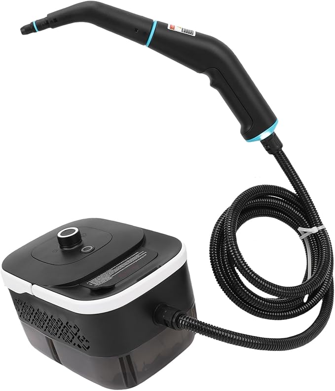 Pressurized Handheld Steam Cleane 6 Levels Adjustable 4 Bar High Pressure Portable Steamer with 1250ML Water Tank &amp 6.56ft Hose for Home for Dirt Grease Grout Tile (US)