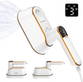 Portable Travel Steamer Iron for Clothes with LCD Display - 4 Mode Handheld Mini Clothing Steam Iron 1200W Small Garment Steamer Hand Held Fabric Steamer for Home Dorm Travel (120V ONLY)(White)