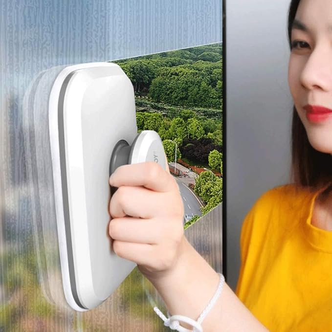 Glass Wiper Cleaner for Glazed Windows Thickness (3-10 mm) Magnetic Window Cleaner Wiper Glass Washing Cleaning Tool Brush