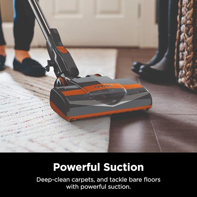 Shark Rocket Ultra-Light Corded Bagless Vacuum for Carpet and Hard Floor Cleaning with Swivel Steering (HV301) Gray/Orange