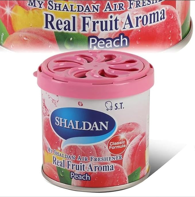 My Shaldan 6 pack Assorted Scent Car Air Freshener (Apple Lemon Lime Peach Orange Squash Scents) and Black Ice Little Tree