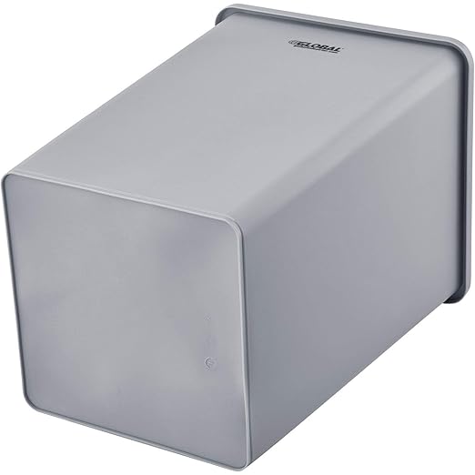 Global Industrial Square Plastic Garbage Can Open Top 55 Gallon Capacity Indoor/Outdoor Rated 19-1/2W x 19-1/2D x 34H Utility Trash Can No Lid Gray