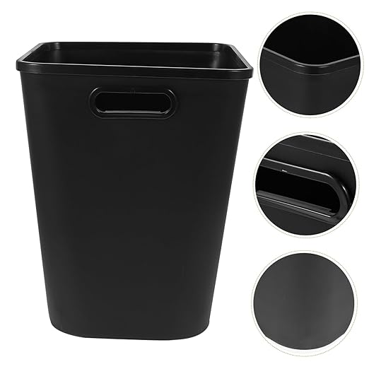 Large Plastic Garbage Can for Bathroom Kitchen Bedroom Living PP Wastebasket Bin Minimalist Trash Container Easy to Clean and Spacious
