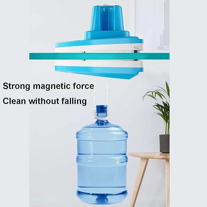 Magnetic Window Cleaner Double-Sided Magnetic Window Cleaner Glass Cleaning Brush Glass Wiper Household Cleaning Tools with Anti-Falling Rope for High-Rise Double