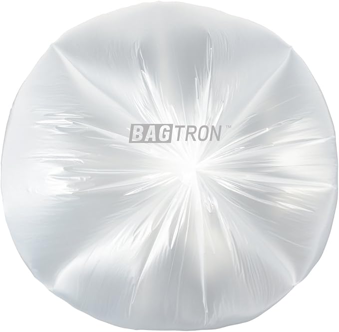 33 Gallon Trash Bags 16 Micron High Density Pure HDPE Garbage Can Liners Bulk 33 x 40 Natural Clear 250 Count