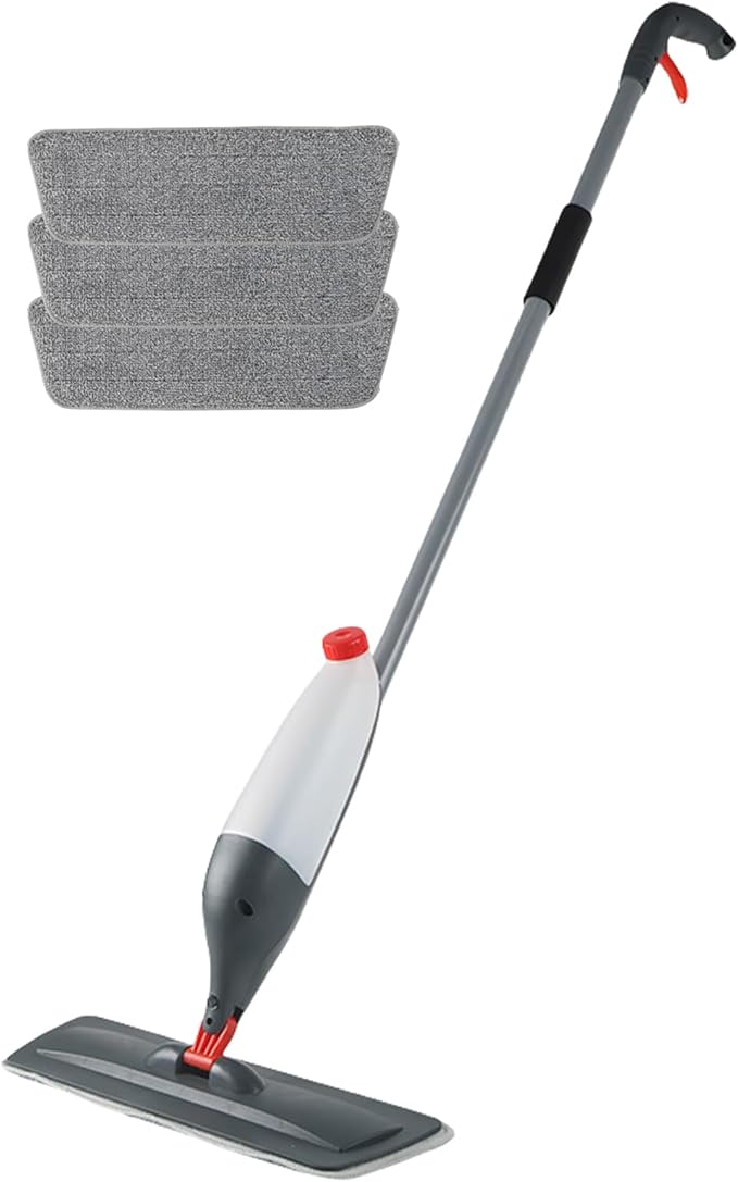 Spray Mop Wet Dry Hardwood Floor Mops | Washable Reusable Removable Pad Clean Supplies for Laminate Wood Marble Commercial Home